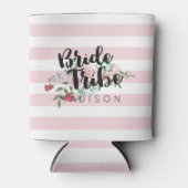 Blushing Roos Waterverf Weddenschap Bride Tribe Blikjeskoeler (Voorkant)