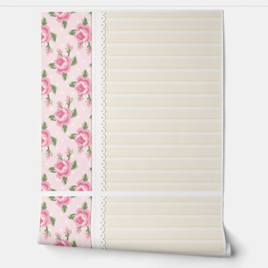 Blushing Rose Lines Behang (Afrollen)