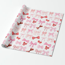 Blushing roze en rode bogen inpakpapier