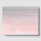 Blushing Roze & Grey Modern Waterverf Weddenschap Gastenboek (Achterkant)