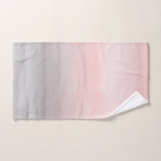 Blushing roze & grijze moderne Waterverf meisje gl Bad Handdoek (Handdoek)