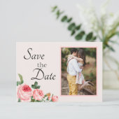 Blushing Roze Save The Date (Staand voorkant)