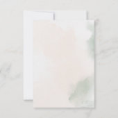 Blushing Rozen Weddenschap RSVP No Meal Choice Kaartje (Achterkant)