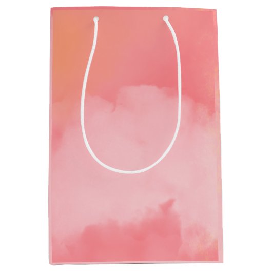 Blushing Sky Wolken Gift Bag Medium Cadeauzakje (Voorkant)