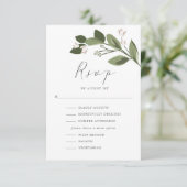 Blushing Sprigs RSVP met Menu en Roze Rug (Staand voorkant)