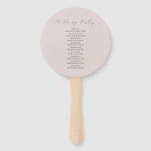 Blushing Sprigs Weddenschap Hand Fan Handwaaier (Achterkant)