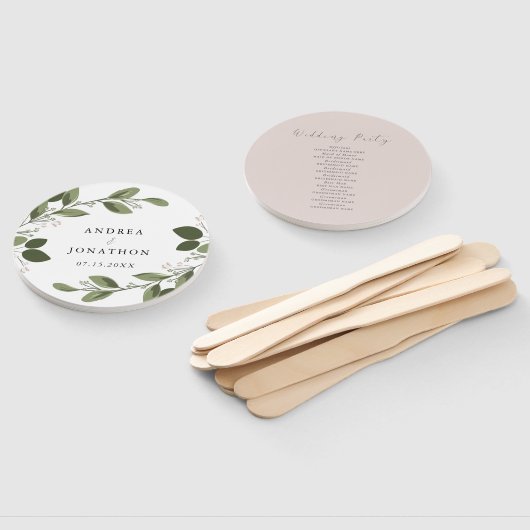 Blushing Sprigs Weddenschap Hand Fan Handwaaier (Niet-gemonteerd)
