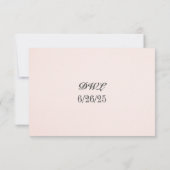 Blushing Vows QR Code Mariage Carte RSVP (Dos)