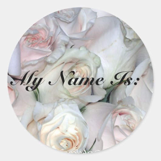 Blushing White Roses Stickers (Voorkant)