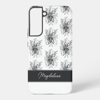 Blüte Zen Doodle Art, handgezeichnet - Samsung Galaxy Hoesje