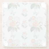 Blütenzauber mit Schmetterlingsflügeln Glazen Onderzetter (Achterkant)