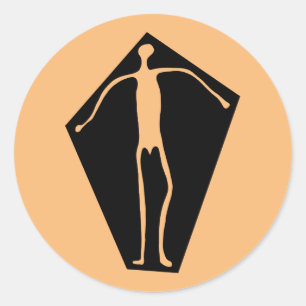 Blythe Intaglios geoglyph antropomorf Ronde Sticker