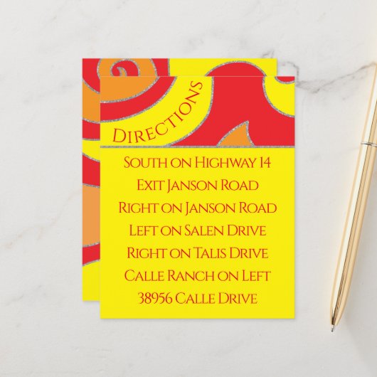 BM Bar Bat Mitswa behuizing/richting Kaart werveli (Voorkant / Achterkant in situ)