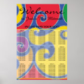 BM Bar & Bat Mitswa Kleurrijke wervelingen Zithoek Poster (Voorkant)