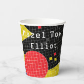 BM Bar Bat Mitswa Paper Cup Game On Papieren Bekers (Achterkant)