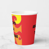 BM Bar Bat Mitswa Paper Cup Hippie wervelingen Papieren Bekers (Links)