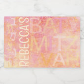 BM Bar Bat Mitswa Simply Subtle Mini Sparkling Wijnetiket (Enkel label)