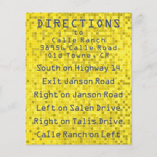 BM Bar Bat Mitswa Spel op Richting Kaart (Voorkant)