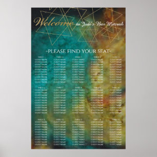BM Bar & Bat Mitswa uit de wereldkaart Poster