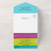 BM Bar Bat Mitzvah Confetti Tallit All In One Uitnodiging (Buitenkant)