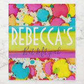 BM Bar Bat mitzvah Confetti Wine Bottle Étiquette (Étiquettes simples)