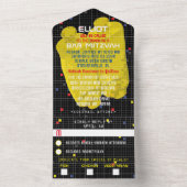 BM Bar Bat Mitzvah Game On All In One Uitnodiging (Binnen)