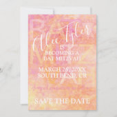 BM Bar Bat Mitzvah Gewoon Subtiel Save The Date (Voorkant)