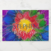 BM Bar Bat Mitzvah Stropdas geverfd Mini Sparkling Wijnetiket (Enkel label)