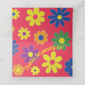 BM Bar en Bat Mitswa Bloemen Plaatskaarten (Binnenkant ongevouwen)