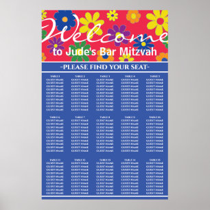 BM Bar en Bat Mitswa bloemrijke zithoek Poster