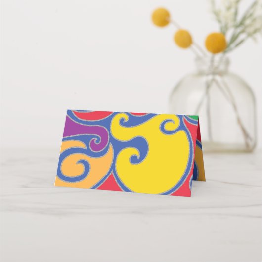 BM Bar en Bat Mitswa Kleurrijke wervelingen Plaats (Achterkant)