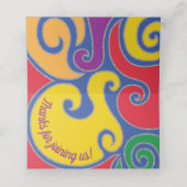 BM Bar en Bat Mitswa Kleurrijke wervelingen Plaats (Binnenkant ongevouwen)