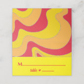 BM Bar en Bat Mitzvah Jazzy Wervelt Plaats Kaarten (Buitenkant ongevouwen)