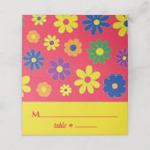 BM Bar et Fleurs Bat mitzvah Cartes de Place (Extérieur déplié)