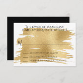 BM Bar of Bat Mitswa RSVP Elegant Goud en Zwart (Voorkant / Achterkant)