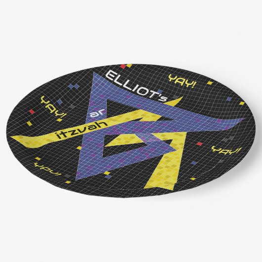 BM Bar of Bat Mitzvah Papier Bord SPEL ON (Gekanteld)