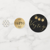 BM Bar ou Bat mitzvah Confetti Elegant Gold Black (Derrière)