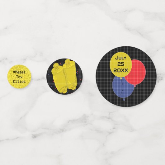 BM Bar ou JEU Bat mitzvah SUR Confetti (Derrière)