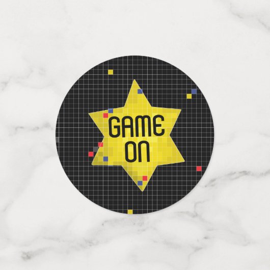 BM Bar ou JEU Bat mitzvah SUR Confetti (Petit recto)