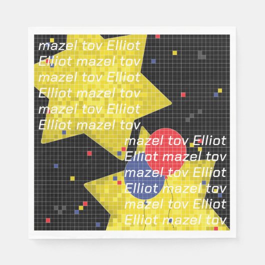 BM Bat Bar Mitswa spel op servetten (Voorkant)