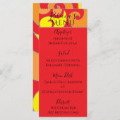 BM Bat Bar Mitzvah 1960's Style Design Food Menu (Devant / Derrière)