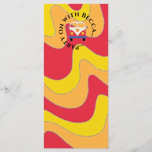 BM Bat Bar Mitzvah Elegant Silvery Swirl Menu des (Dos)