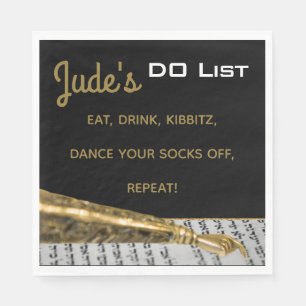 BM Bat Bar Mitzvah Gold Yad servetten