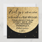 BM Bat Bar Mitzvah Sortez de ce Carré Invitation d (Devant)