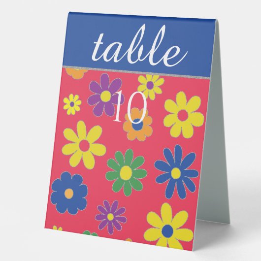 BM Bat Bar Mitzvah Table Tente Signes Fleurs (Recto)