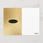 BM Bat/Bat Mitzvah Elegant Goud Briefkaart Invite (Achterkant)