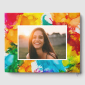 BM Bat ou Bar Mitzvah Party Colorful Livre d'invit (Verso)