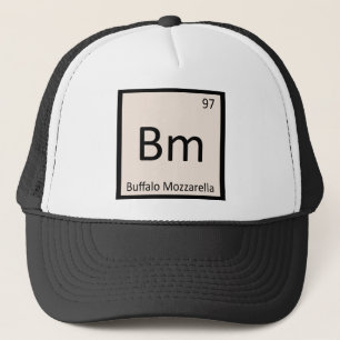 Bm - Buffelmozzarella Kaassymbool van de scheikund Trucker Pet