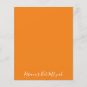 BMBar Bat mitzvah Carte de direction couleur (Dos)