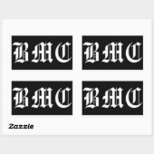 BMC zwart Rechthoekige Sticker (Vel)